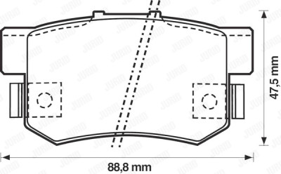 Jeu de 4 plaquettes de frein JURID 572138J