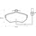 Jeu de 4 plaquettes de frein JURID 573006J