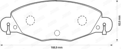 Jeu de 4 plaquettes de frein JURID 573029J