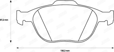 Jeu de 4 plaquettes de frein JURID 573085J