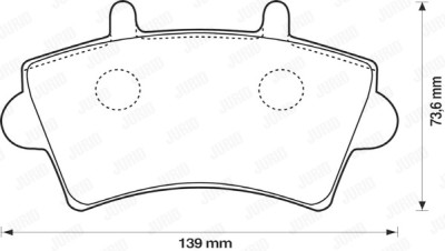 Jeu de 4 plaquettes de frein JURID 573107J