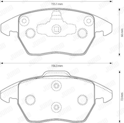 Jeu de 4 plaquettes de frein JURID 573134J