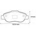 Jeu de 4 plaquettes de frein JURID 573168J