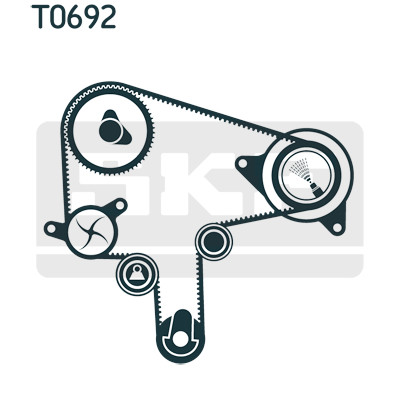 Kit pompe à eau + courroie de distribution SKF VKMC 94920-1
