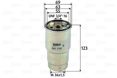 Filtre à carburant VALEO 587710