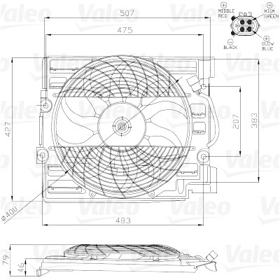 Ventilateur, refroidissement du moteur
