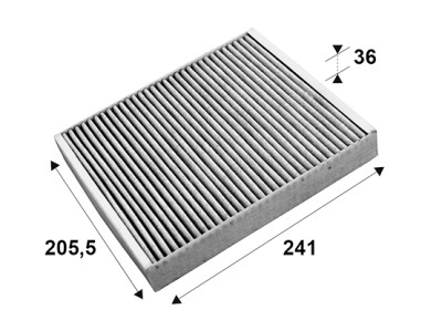 Filtre, air de l'habitacle