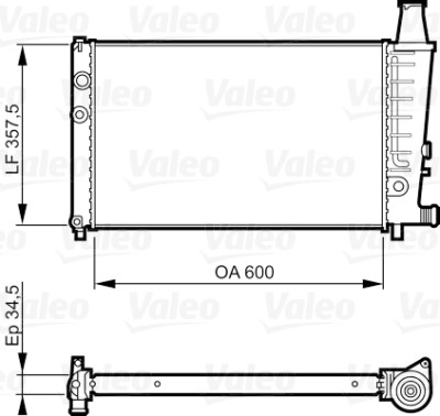 Radiateur, refroidissement moteur VALEO 730494