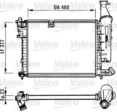Radiateur, refroidissement moteur VALEO 731295