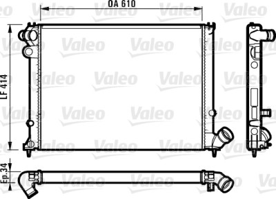 Radiateur, refroidissement moteur VALEO 731573