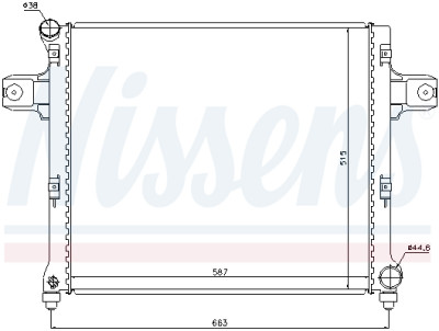 Radiateur, refroidissement du moteur NISSENS 61022