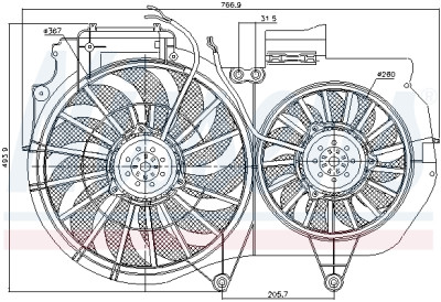 Ventilateur, refroidissement du moteur