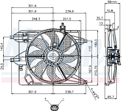 Ventilateur, refroidissement du moteur