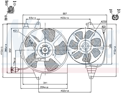 Ventilateur, refroidissement du moteur