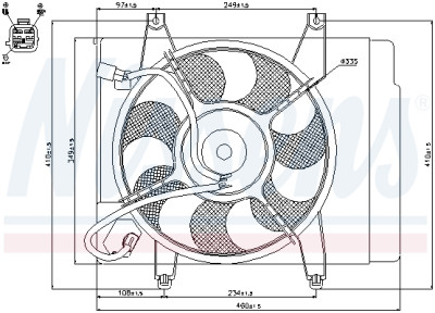 Ventilateur, refroidissement du moteur