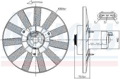 Ventilateur, refroidissement du moteur