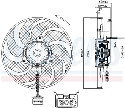 Ventilateur, refroidissement du moteur