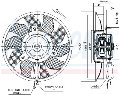 Ventilateur, refroidissement du moteur