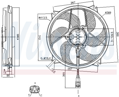 Ventilateur, refroidissement du moteur