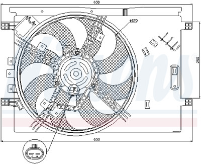 Ventilateur, refroidissement du moteur