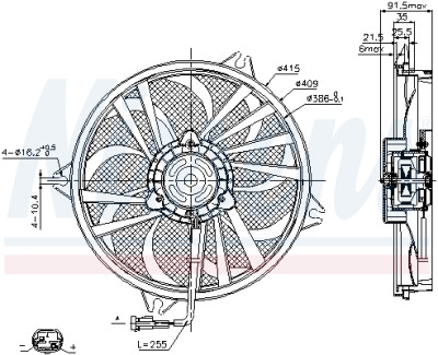Ventilateur, refroidissement du moteur