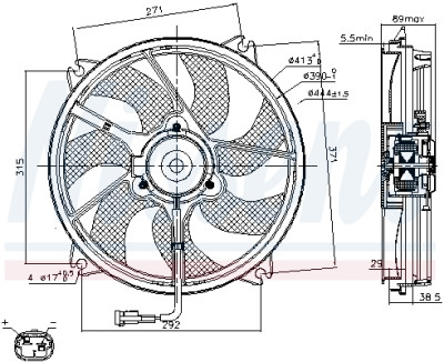 Ventilateur, refroidissement du moteur