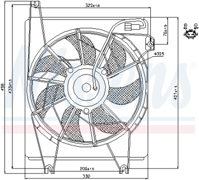 Ventilateur, refroidissement du moteur