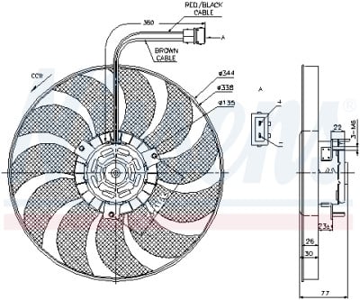 Ventilateur, refroidissement du moteur