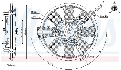 Ventilateur, refroidissement du moteur NISSENS 85691
