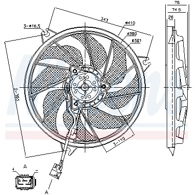 Ventilateur, refroidissement du moteur