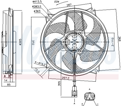 Ventilateur, refroidissement du moteur