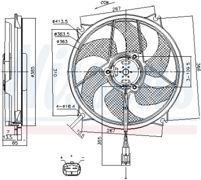 Ventilateur, refroidissement du moteur