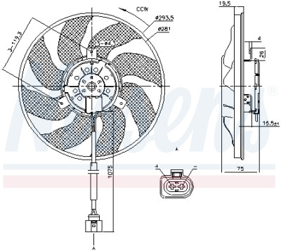 Ventilateur, refroidissement du moteur