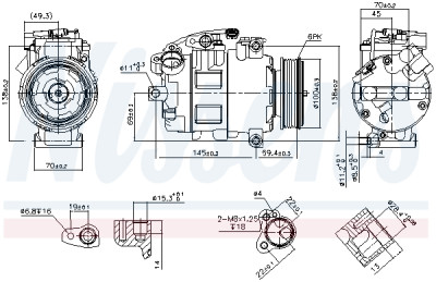 Compresseur, climatisation NISSENS 89-0068