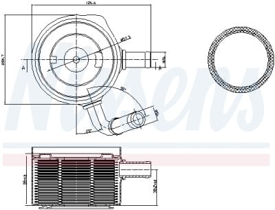 Radiateur d'huile, huile moteur NISSENS 90669