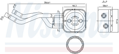 Radiateur d'huile, huile moteur NISSENS 90685