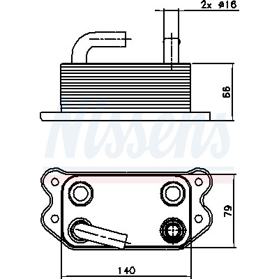 Radiateur d'huile, huile moteur NISSENS 90738