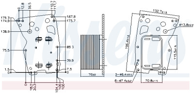 Radiateur d'huile, huile moteur NISSENS 90902
