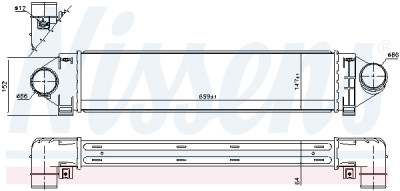 Intercooler, échangeur NISSENS 96561