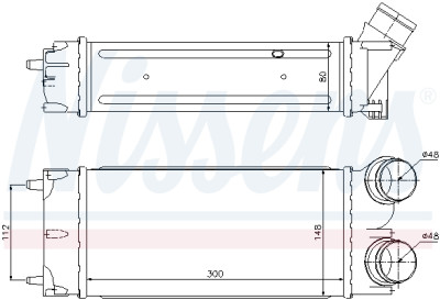 Intercooler, échangeur NISSENS 96627