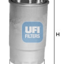 Filtre à carburant UFI 24.ONE.02