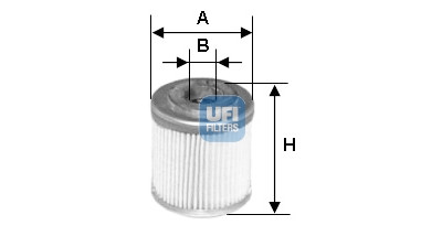 Filtre à huile UFI 25.553.00