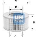 Filtre à air UFI 27.956.00