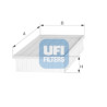 Filtre à air UFI 30.B43.00