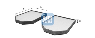 Filtre à air d'habitacle UFI 53.009.00