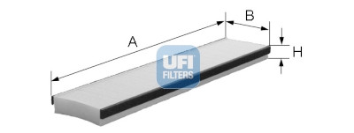 Filtre à air d'habitacle UFI 53.016.00