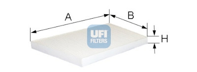 Filtre à air d'habitacle UFI 53.094.00