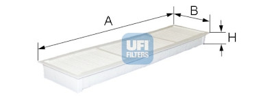 Filtre à air d'habitacle UFI 53.101.00