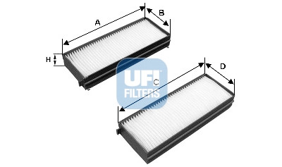 Filtre à air d'habitacle UFI 53.121.00