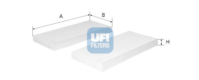 Filtre à air d'habitacle UFI 53.212.00